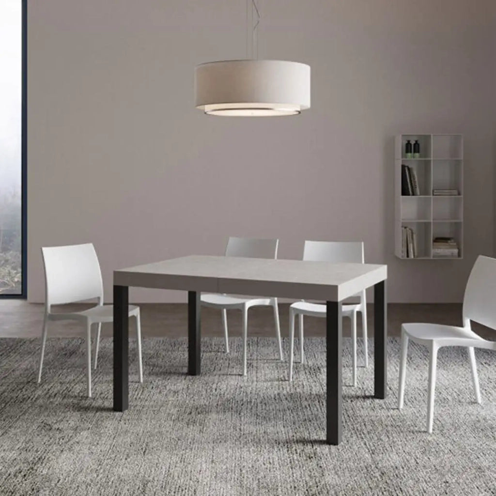 Tavolo allungabile 140/400x90 cm Everyday Premium cashmere gambe antracite