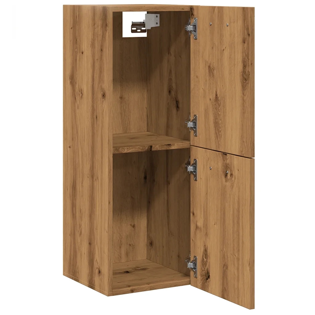 vidaXL Mobile Pensile Bagno Rovere Artigianale 30x30x80cm Truciolato