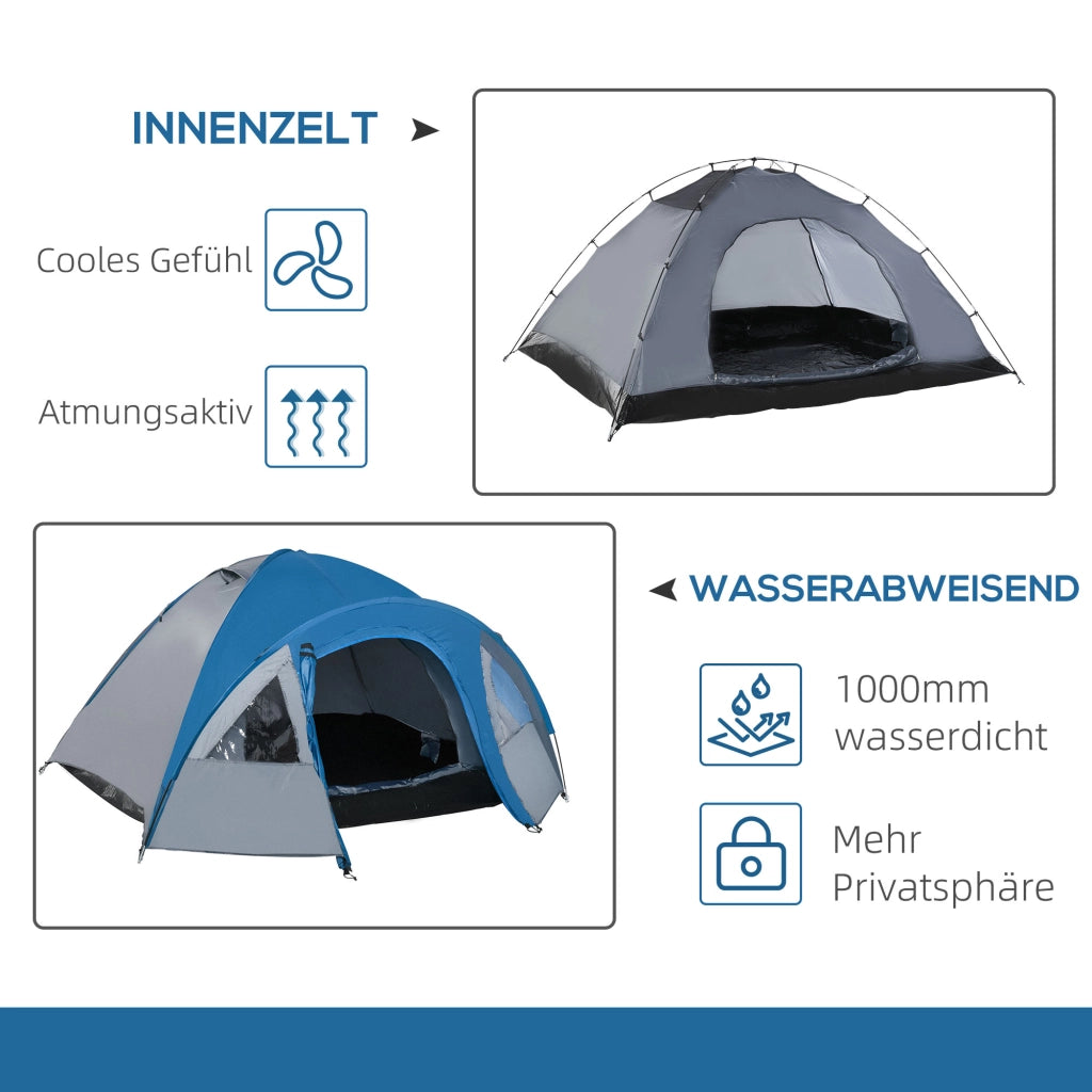 TENDA 4 POSTI 4 STAGIONI 60x18x18 cm Blu Poliestere