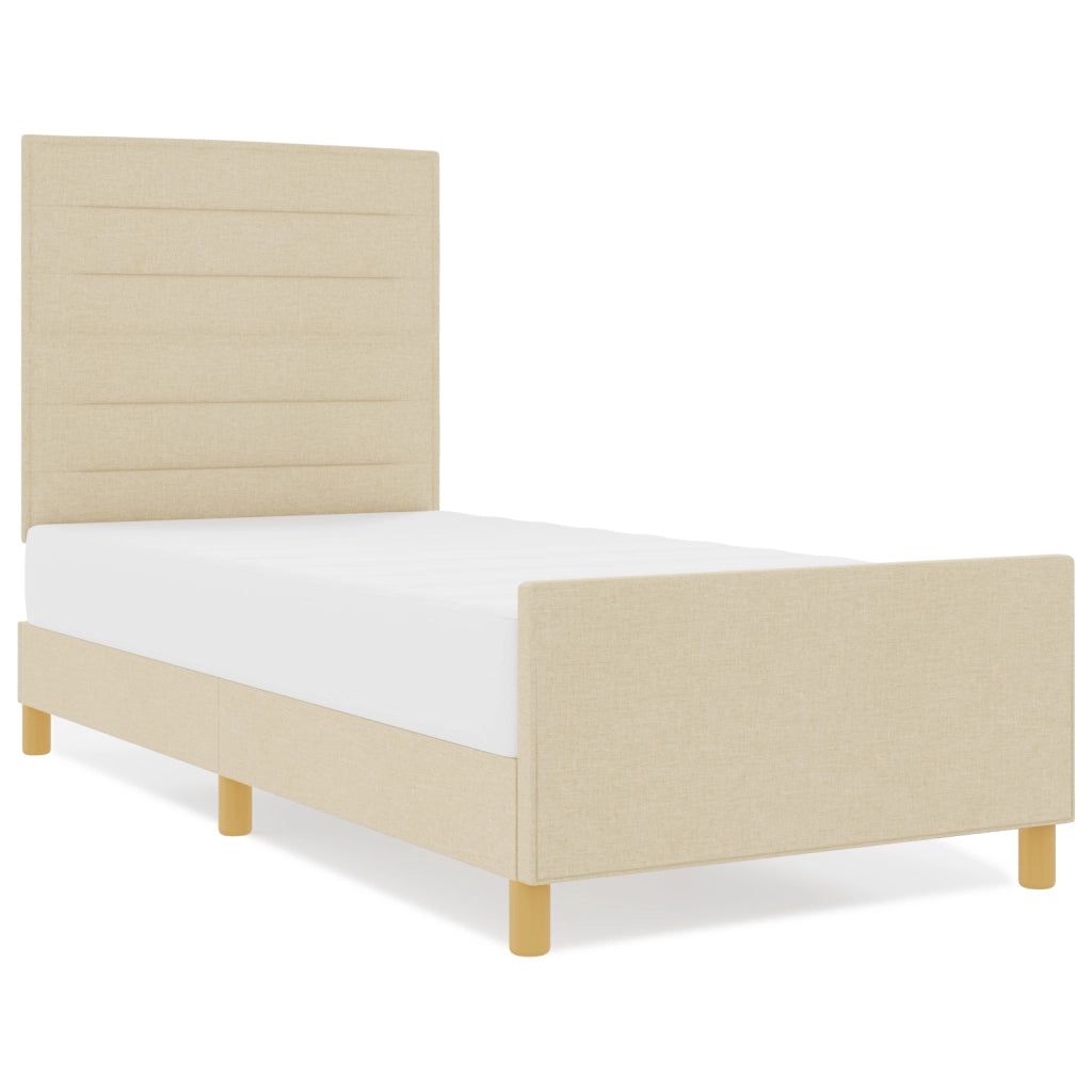 Letto - Panna, 90x200 cm, Tessuto