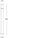 Lampada Palo Tondo Alto per Giardino Colore Nero per Esterno Linea Fiammifero Sovil