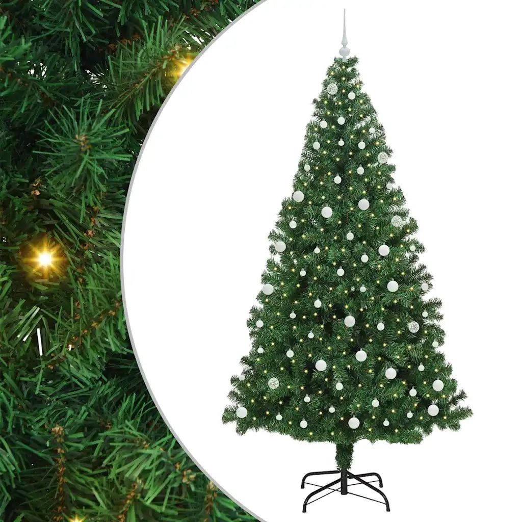 Albero di Natale artificiale con 300 LED Verde 240 cm 3396934