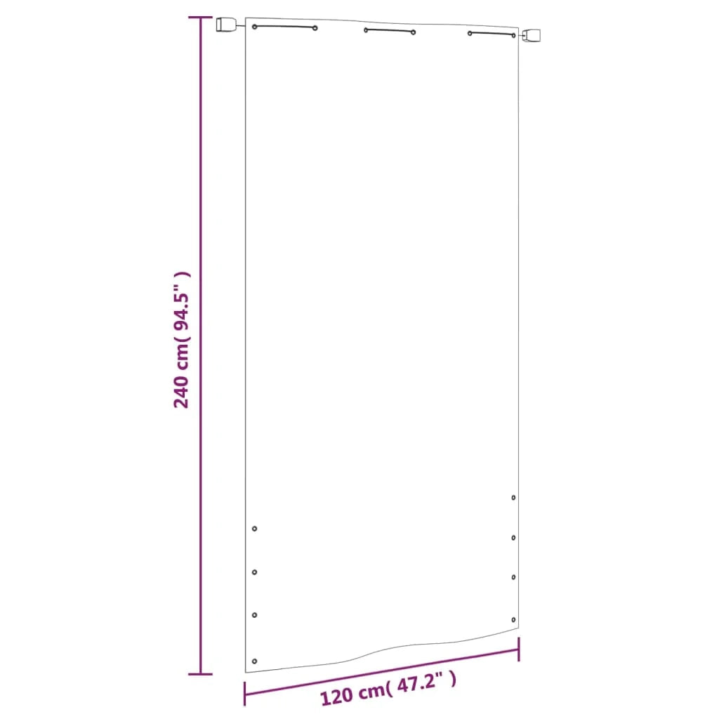 Paravento per balcone frangivista 120 x 240 cm tessuto Oxford verde chiaro 02_0010422