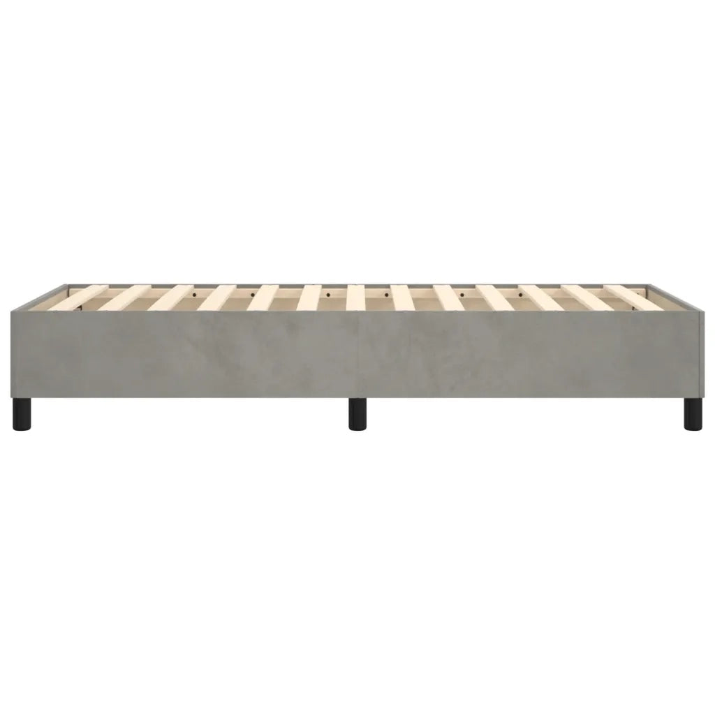 Struttura Letto a Rete a Molle-Giroletto Grigio Chiaro 100x200 cm Velluto 713502