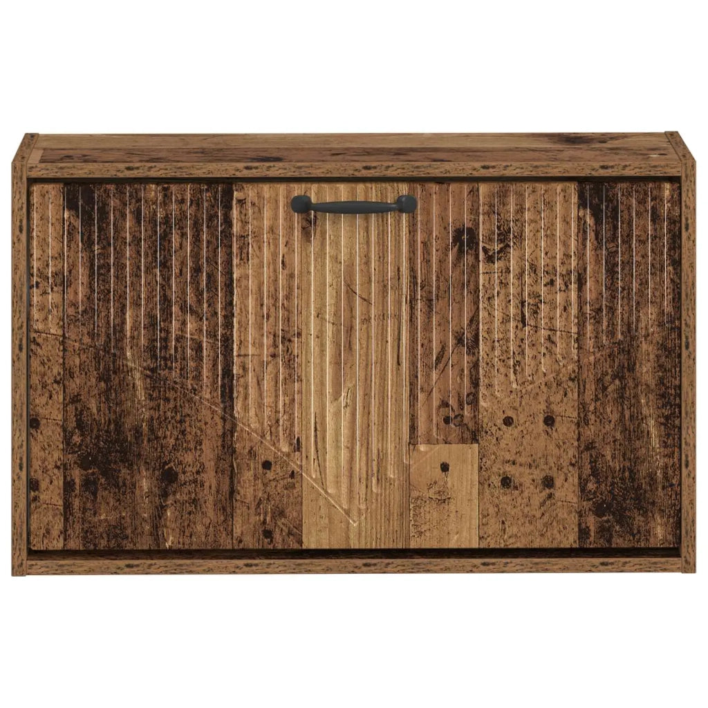 Mobiletto per Scarpe da Muro HOORN 71 x 17 x 43 cm Legno antico 897293