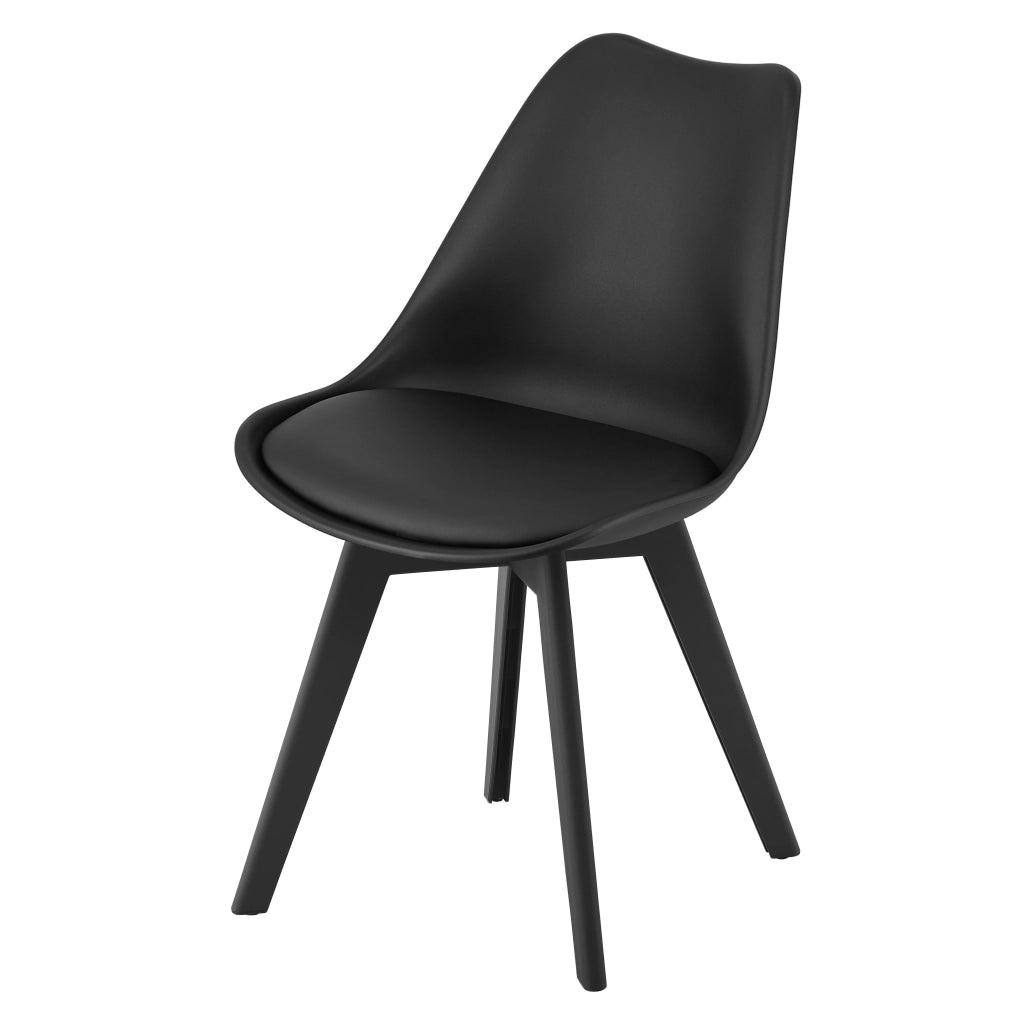 Sedia VALORA RIXK - Design ergonomico nero per soggiorno x4