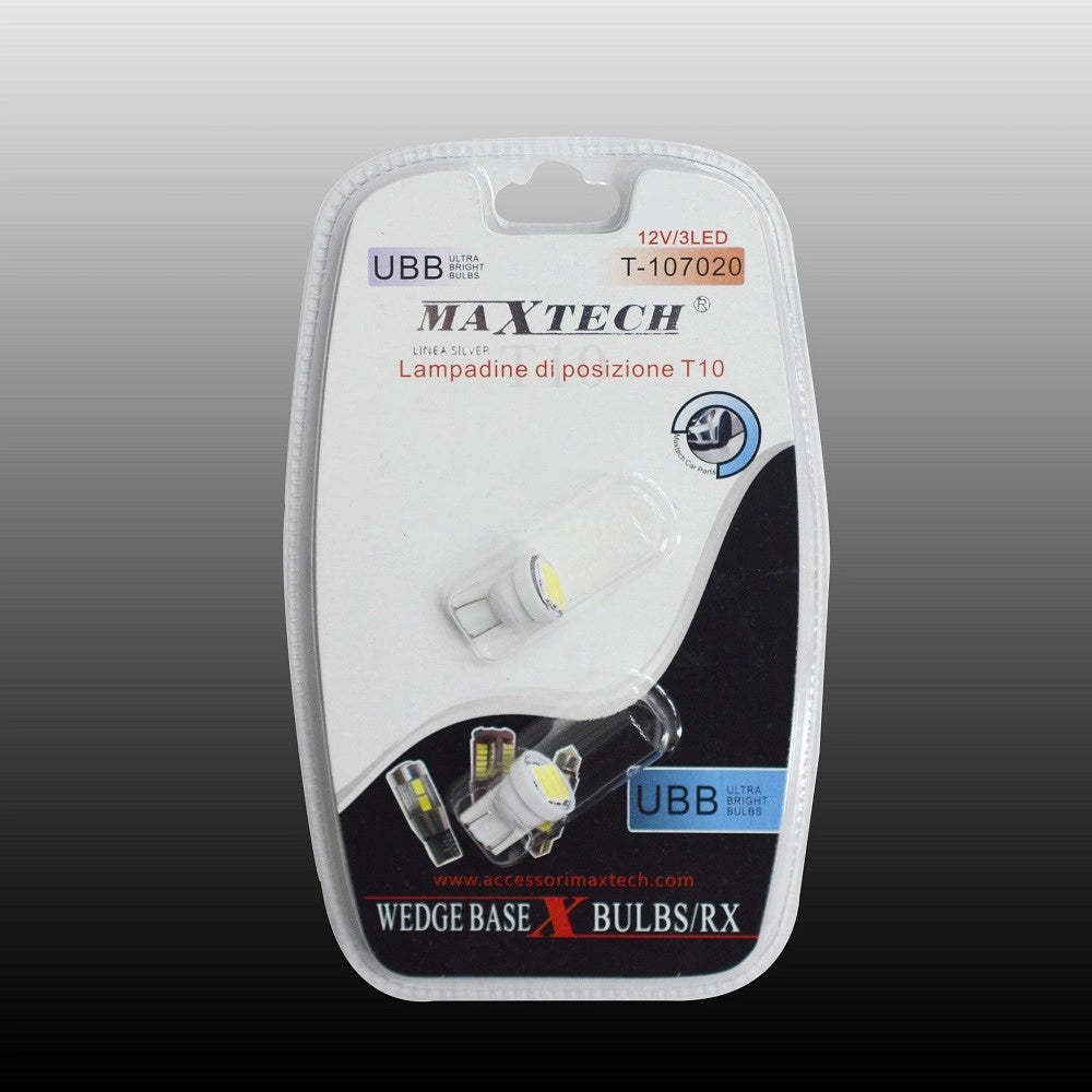 Trade Shop - Lampadine Di Posizione Maxtech T-107020 12v / 3led Lampadine Ultra Luminose -