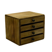 Portatutto legno rettangolare 4 cassetti cm 21,5x18h18