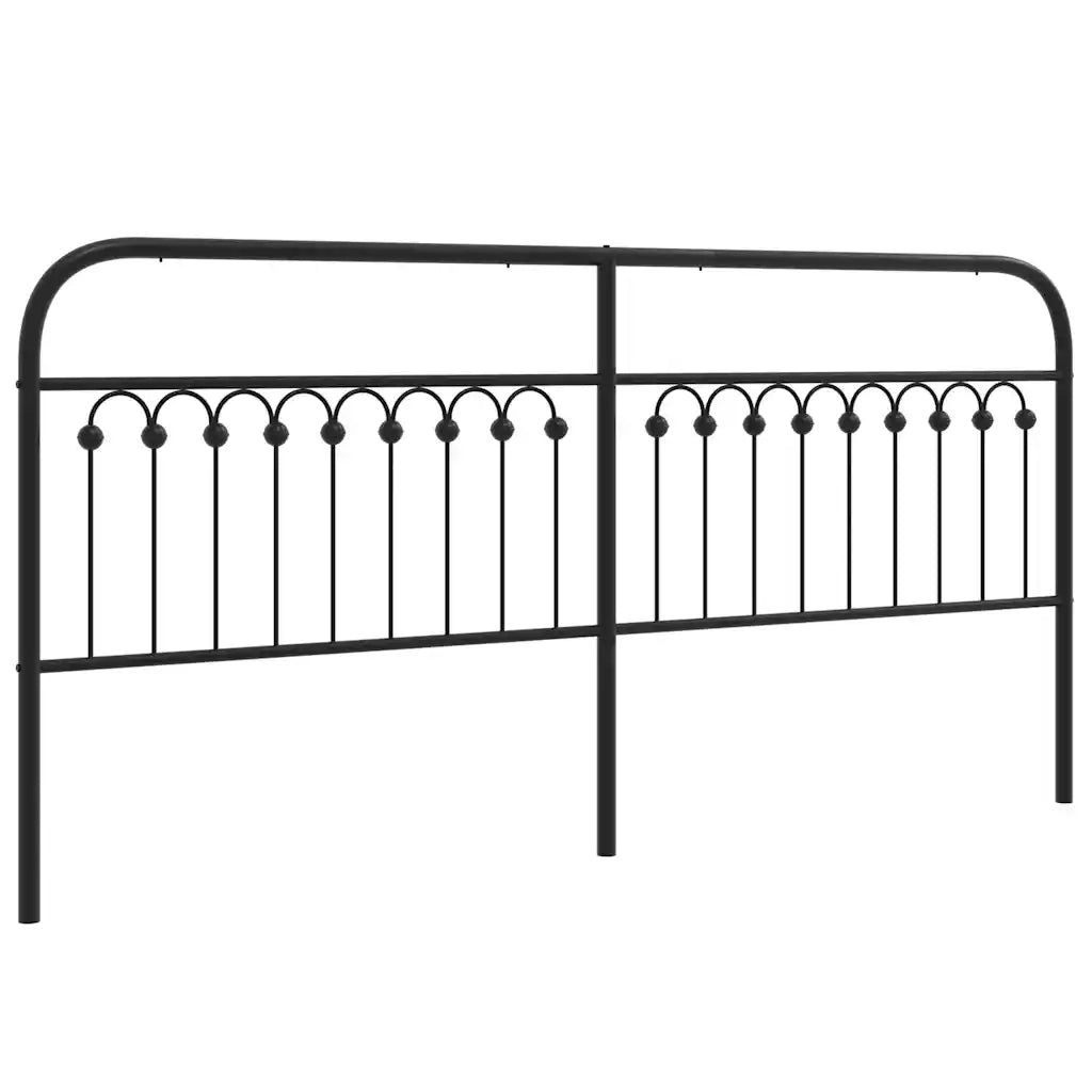 vidaXL Testiera in Metallo Nero 200 cm