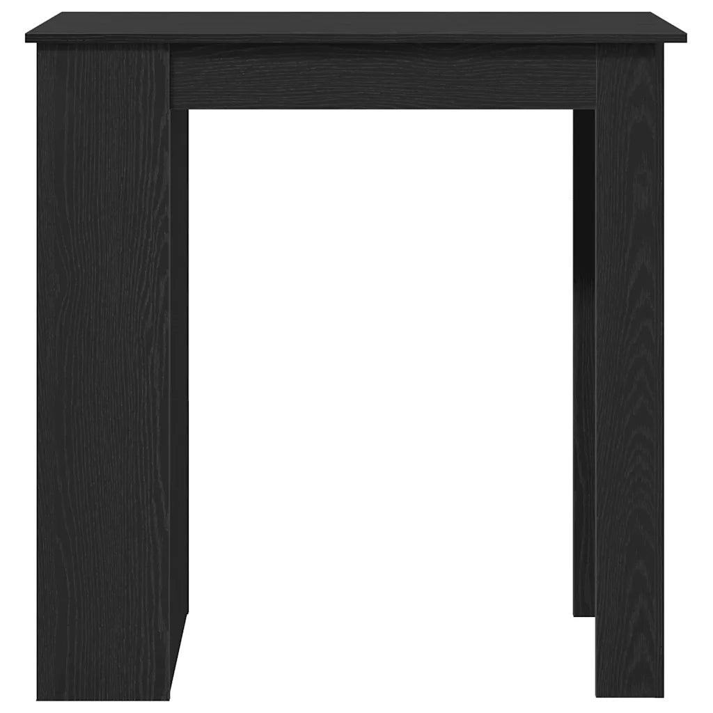 Tavolo da Bar con Ripiani Rovere Nero 102x50x103,5cm Truciolato 862079