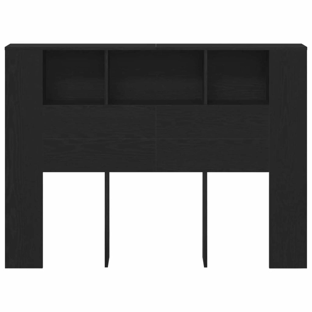 Testata del letto Rovere Nero Legno ingegnerizzato 862758
