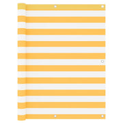 Paravento Balcone Bianco e Giallo 120x300 cm Tessuto Oxford cod mxl 24738