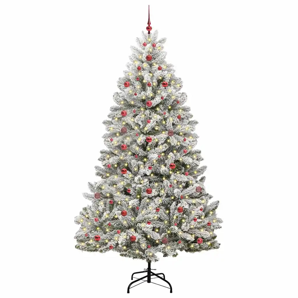 Albero di Natale Artificiale-Albero Natalizio con 300 LED Verde e Bianco 240 cm 668555
