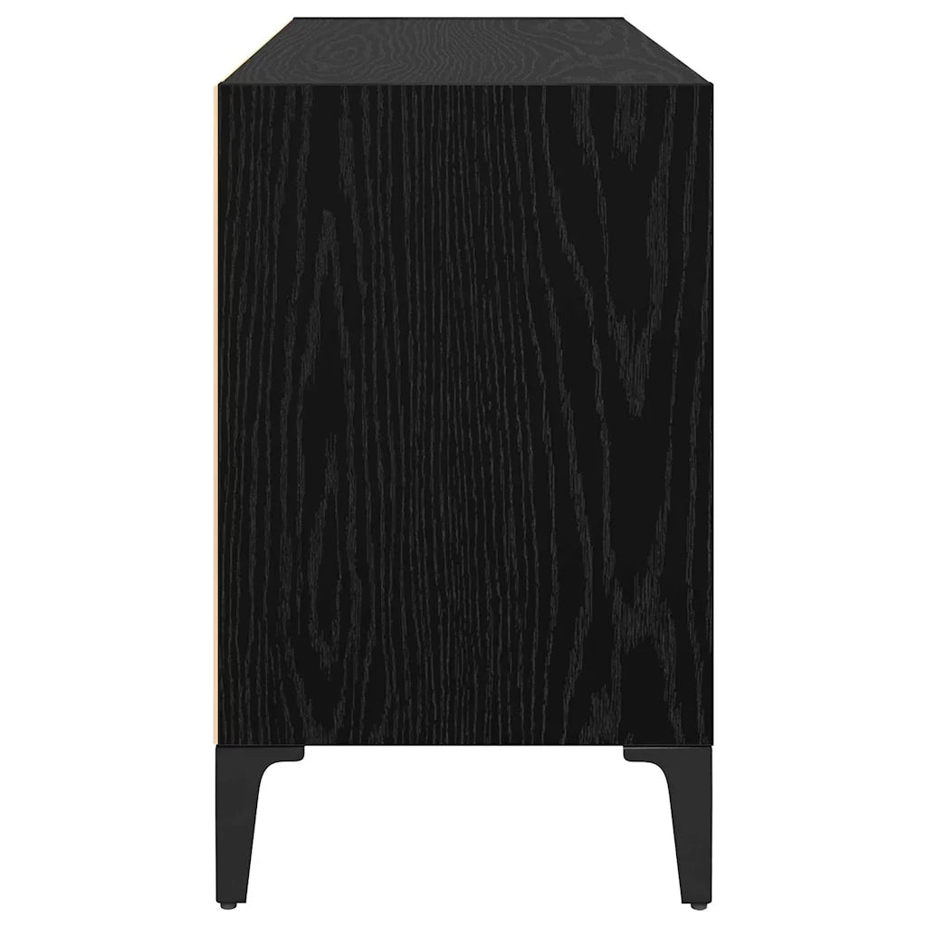 Set mobile TV Montaggio a parete Nero Legno ingegnerizzato 875112