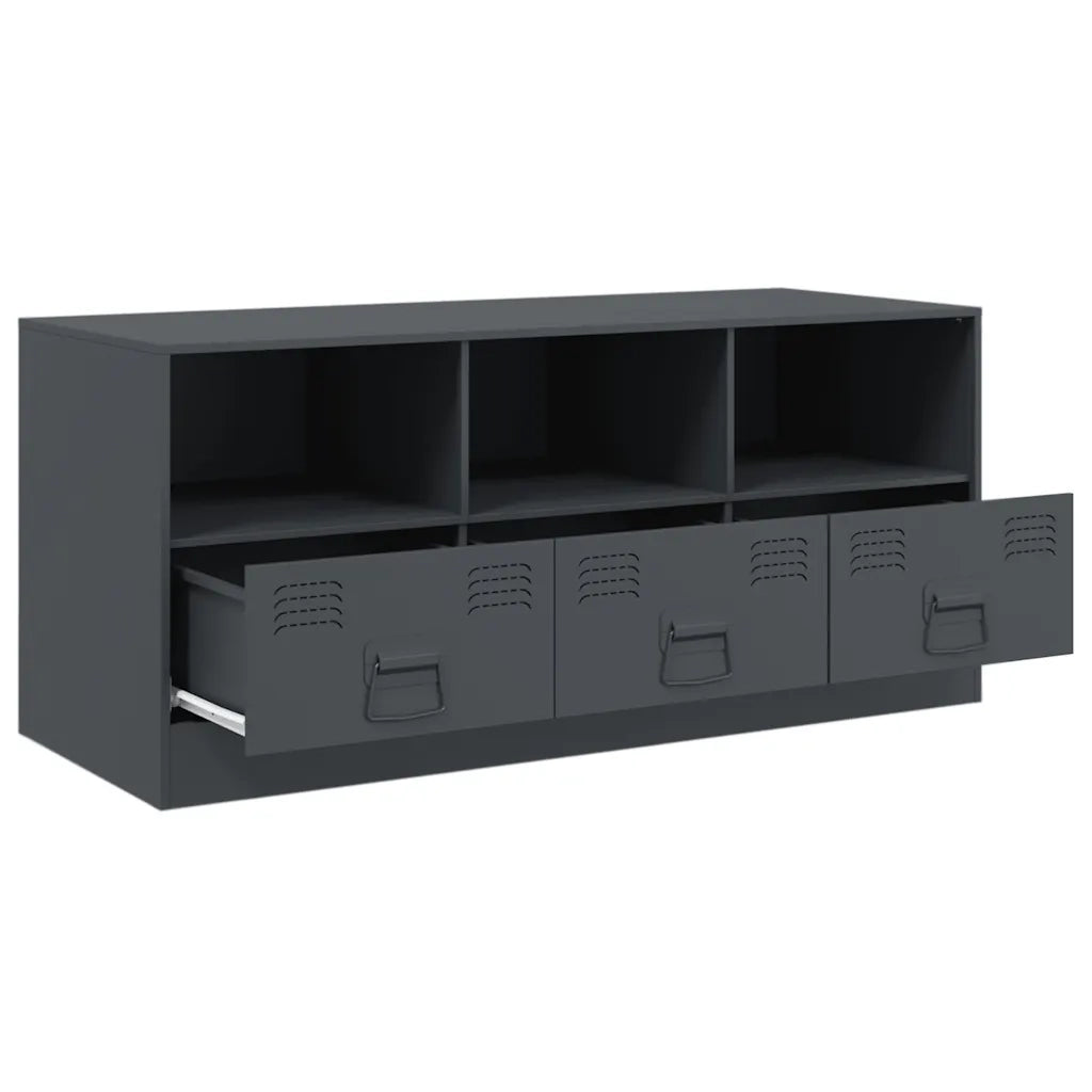 Mobile Porta TV-Mobile per TV-Credenza TV Antracite 99x39x44 cm in Acciaio 656383