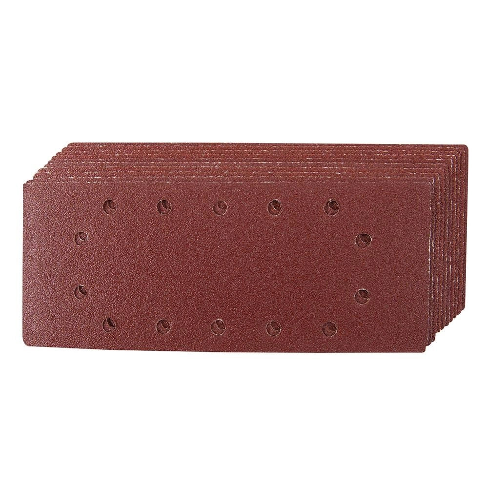 Fogli di levigatura 1/2 a fissaggio strappo pre-forati in ossido di alluminio varie grane silverline - 10 pezzi / 60