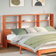 Testiera con Ripiani-Testata contenitore Marrone Cera 180 cm in Legno di Pino 265366