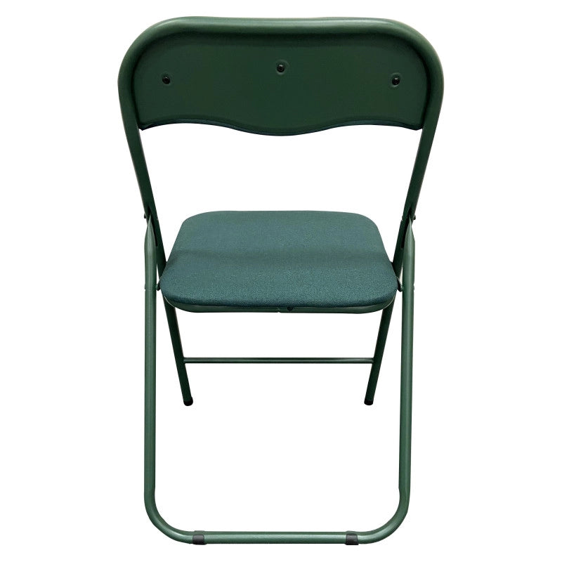 Set di 6 Sedie Pieghevoli Syria In Tessuto Poliestere Verde Scuro
