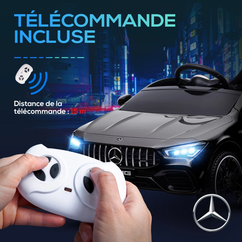 Auto elettrica per bambini Mercedes-Benz AMG CLA 45 ¨C Minimal ¨C telecomando, nero