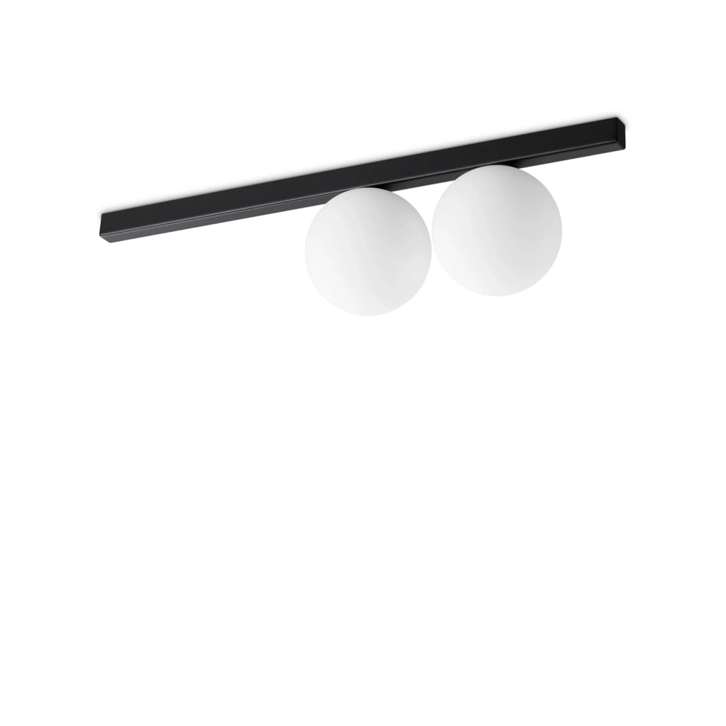 Plafoniera Contemporaneo Binomio Metallo Nero 2 Lucig9 4W 3000K Ip20