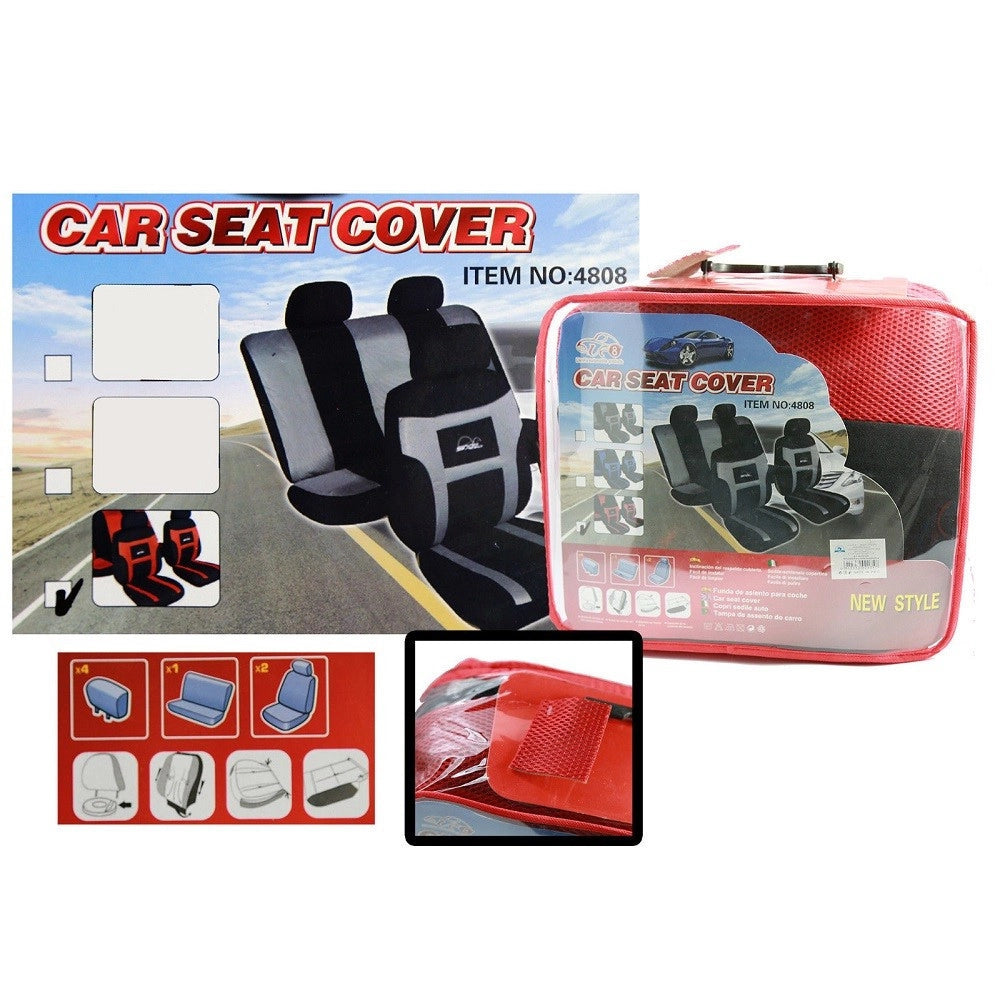 Trade Shop - Coprisedili Auto Universali Copri Sedili Anteriori Posteriore Poggiatesta 4808 -