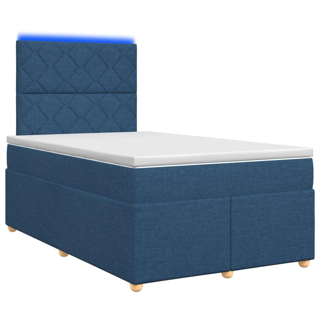 Letto box spring con materasso Blu 120 x 190 cm Tessuto 3455314
