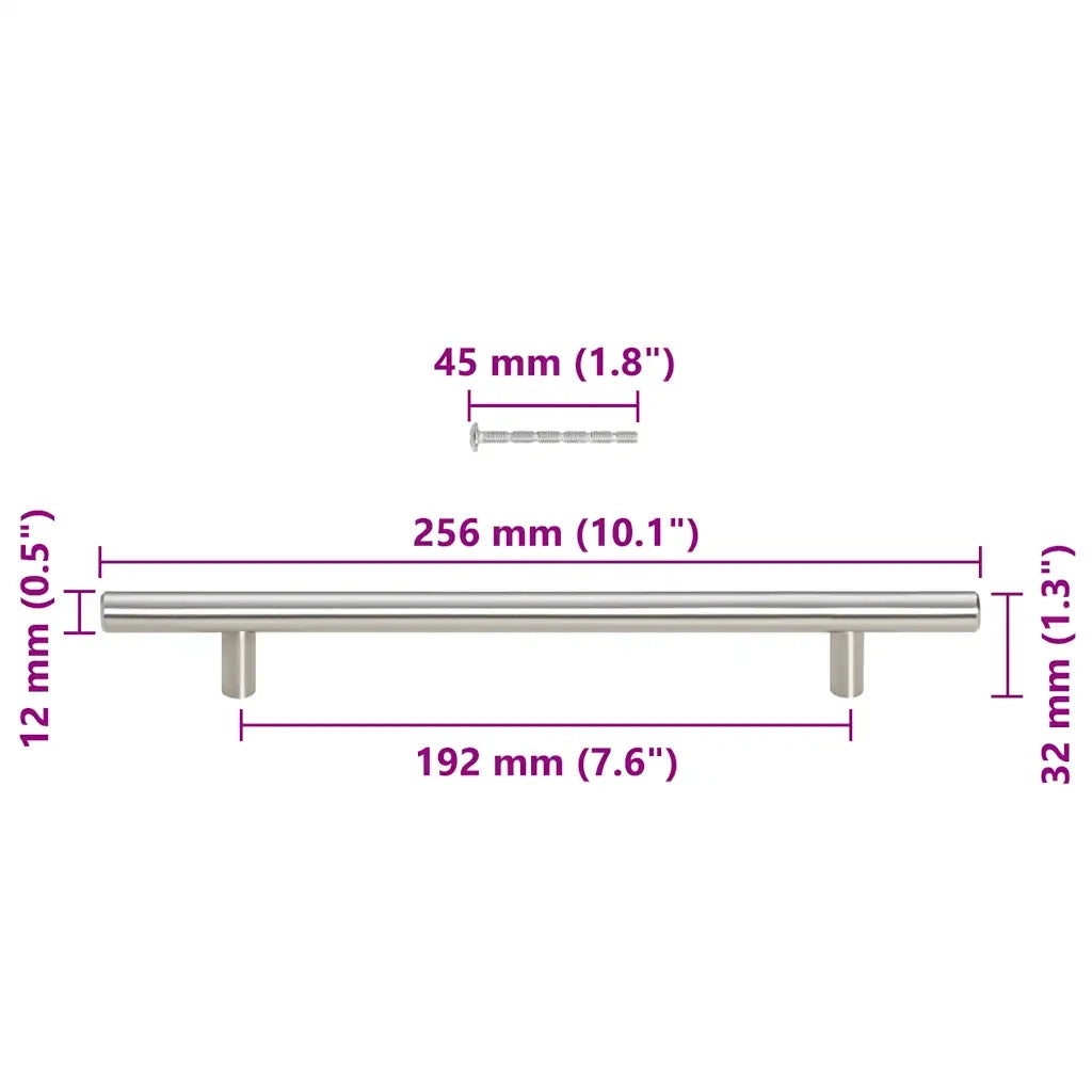 Maniglie per Mobili 5 pz Argento 192mm in Acciaio Inox CFW3457480