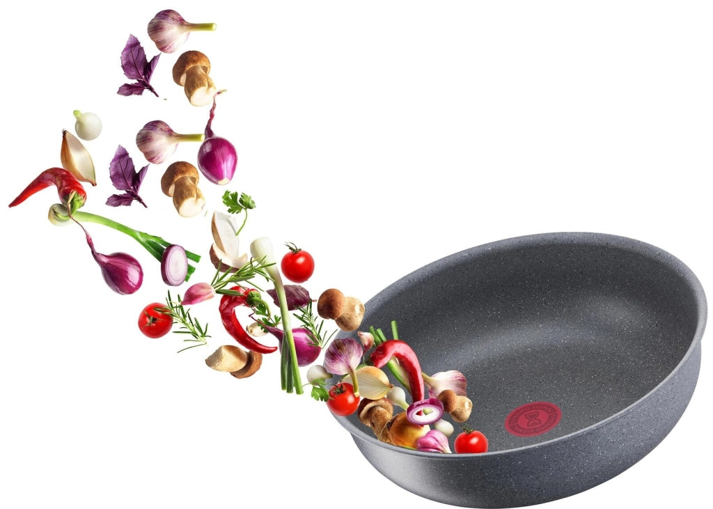 Lagostina 2100127317 Ingenio Mineralis Tegame Antiaderente 24 cm Alluminio Riciclato Manico Amovibile Induzione colore Grigio