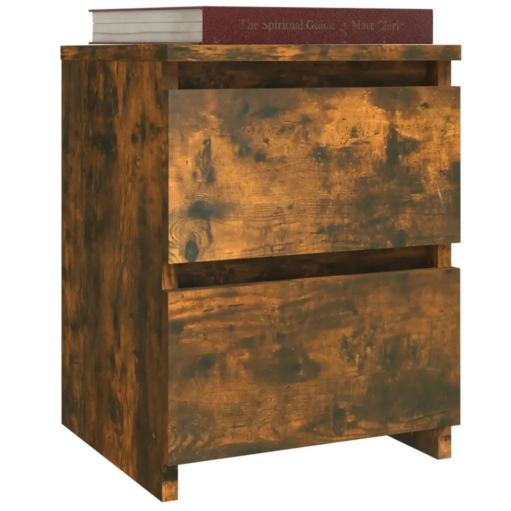 Comodino in rovere affumicato 30x30x40 cm in Legno Multistrato 815327
