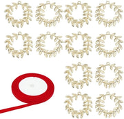 Corona di laurea 12 pezzi - Decorazione hanger - Regalo d'addio - Legering di alta qualità - Seta rossa - Disegno creativo - Decorazione hanger