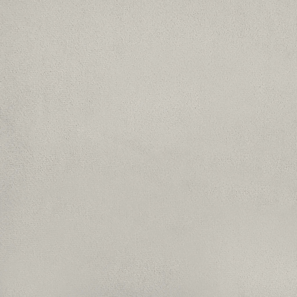 Sgabello Rotondo Grigio Chiaro in Velluto 340255