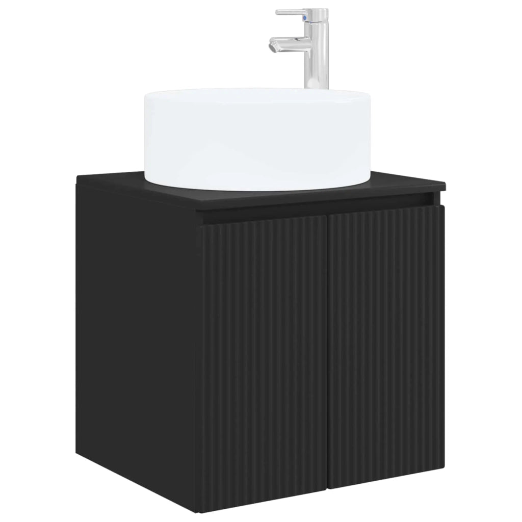 Set di Armadi da Bagno 3 pz Nero 49,5 x 44,5 x 65,5 cm 3405738