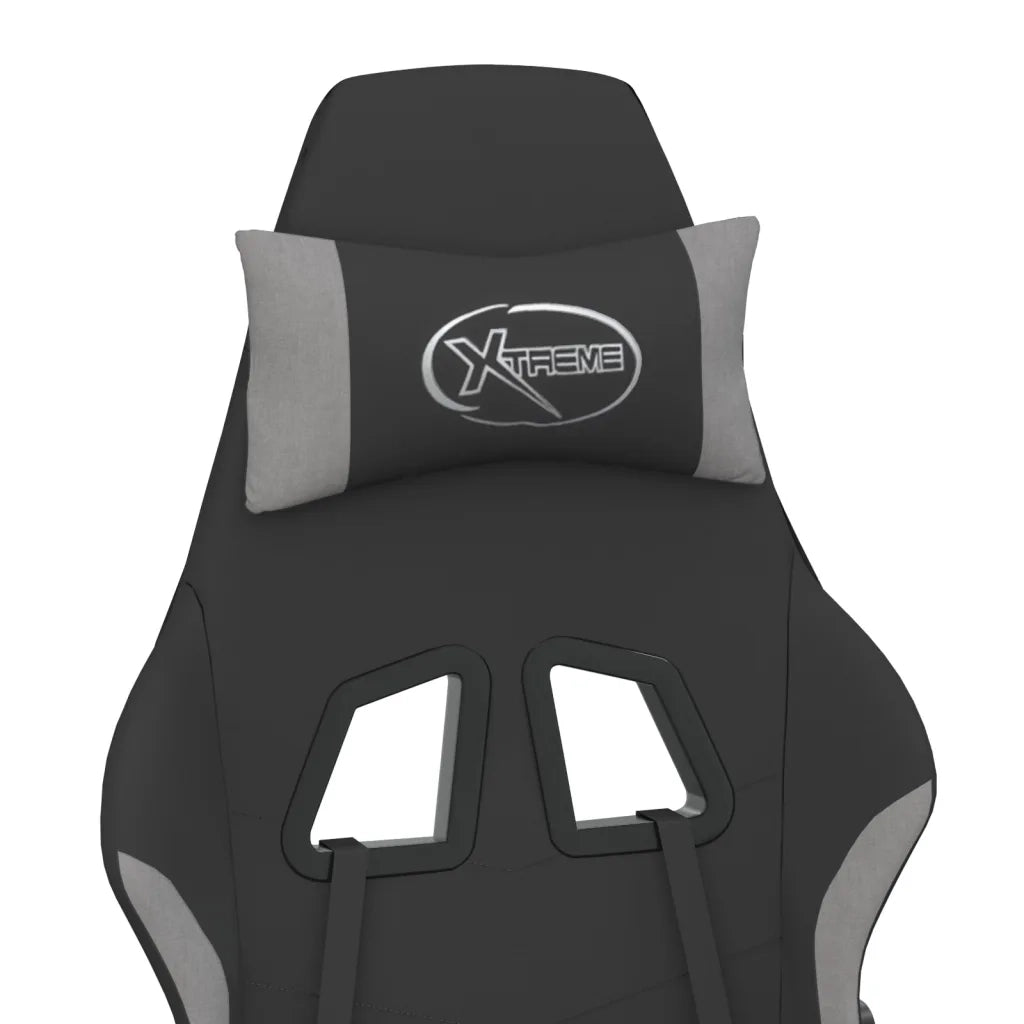 Sedia da Gaming Nero e Grigio Chiaro in Tessuto 345470