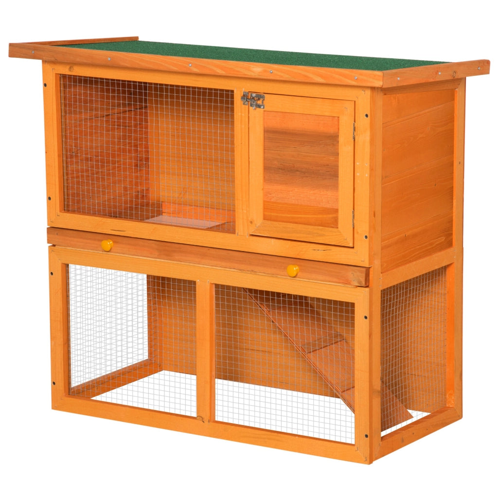 Casetta per Conigli ¨C Zephmum ¨C Legno Naturale 90x45x80 cm