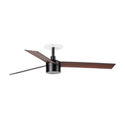 RUDDER RECESSED TEK 3 L Ventilatore nero/noce 4000K