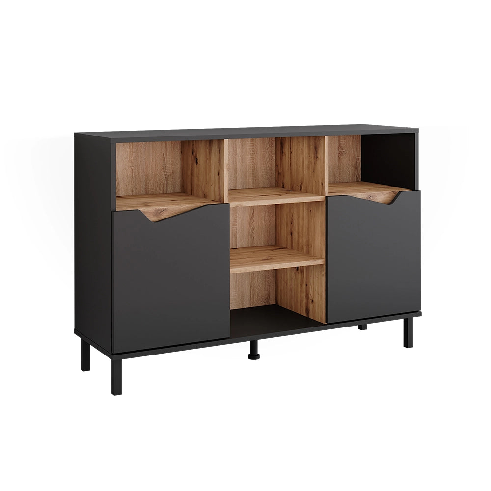 Vicco Credenza Antracite/Artisan 120 x 81.3 cm con 2 porte