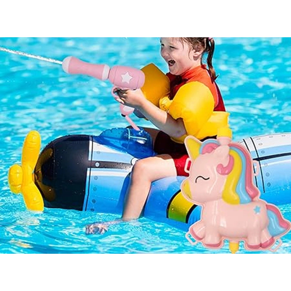 Trade Shop - Zaino Pistola Spara Acqua Per Bambini Gioco Serbatoio Da 2 Lt Estate Unicorno 6726038 -