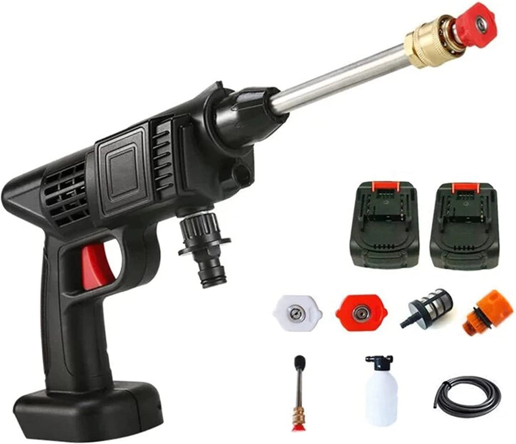 Forbice Potatura a Batteria + Motosega 6 Pollici + Idropulitrice + Soffiatore con 2 Batterie 48V - Kit 4 in 1 Completo ed Efficiente per il Giardinaggio