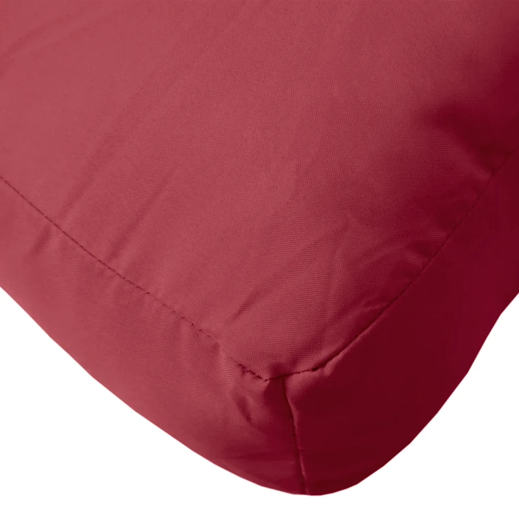 Cuscini per Pallet 3 pz Rosso Vino in Tessuto 360953