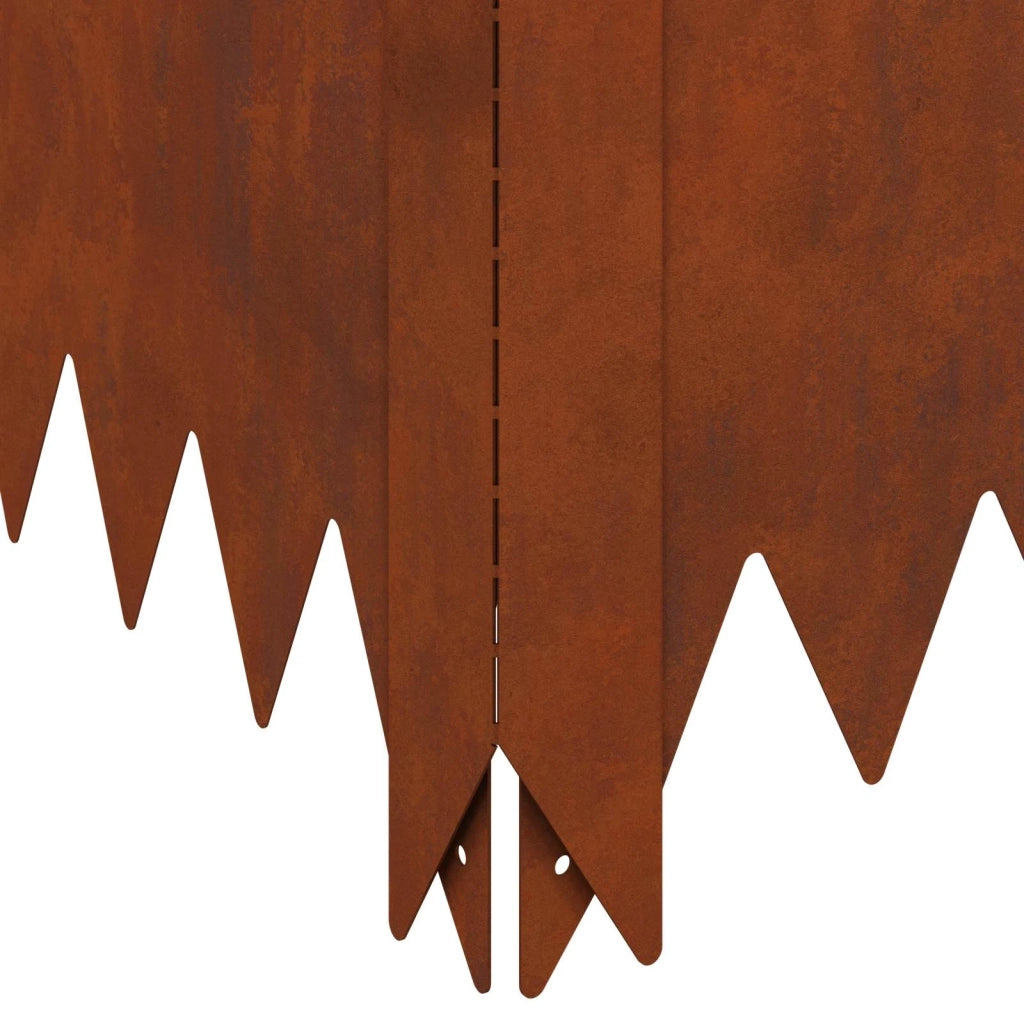 Bordura per Prato 100 x 60 x 35 cm Acciaio Ruggine 8008957