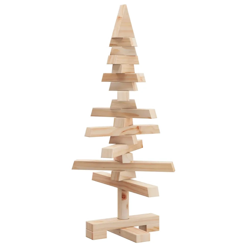 Albero di Natale | Decorazioni natalizie in legno naturale 60 cm Legno di pino massello