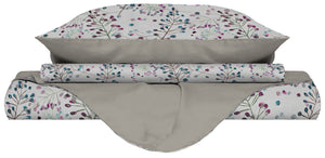 Copripiumino Matrimoniale Double Face con Federe Stampato Flor