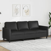 Divano a 3 Posti Nero 180 cm in Similpellecod mxl 107150