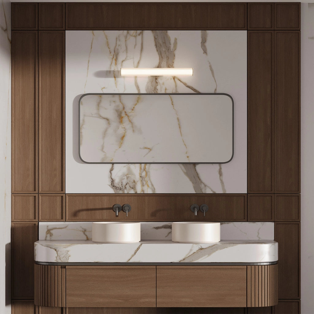 Applique Linea oro tubo vetro 45cm IP44 LED CCT 8W