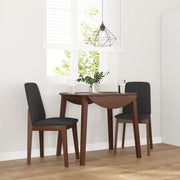 Sedie da Pranzo con Cuscini 2pz Marrone Legno Massello di Hevea 4102444