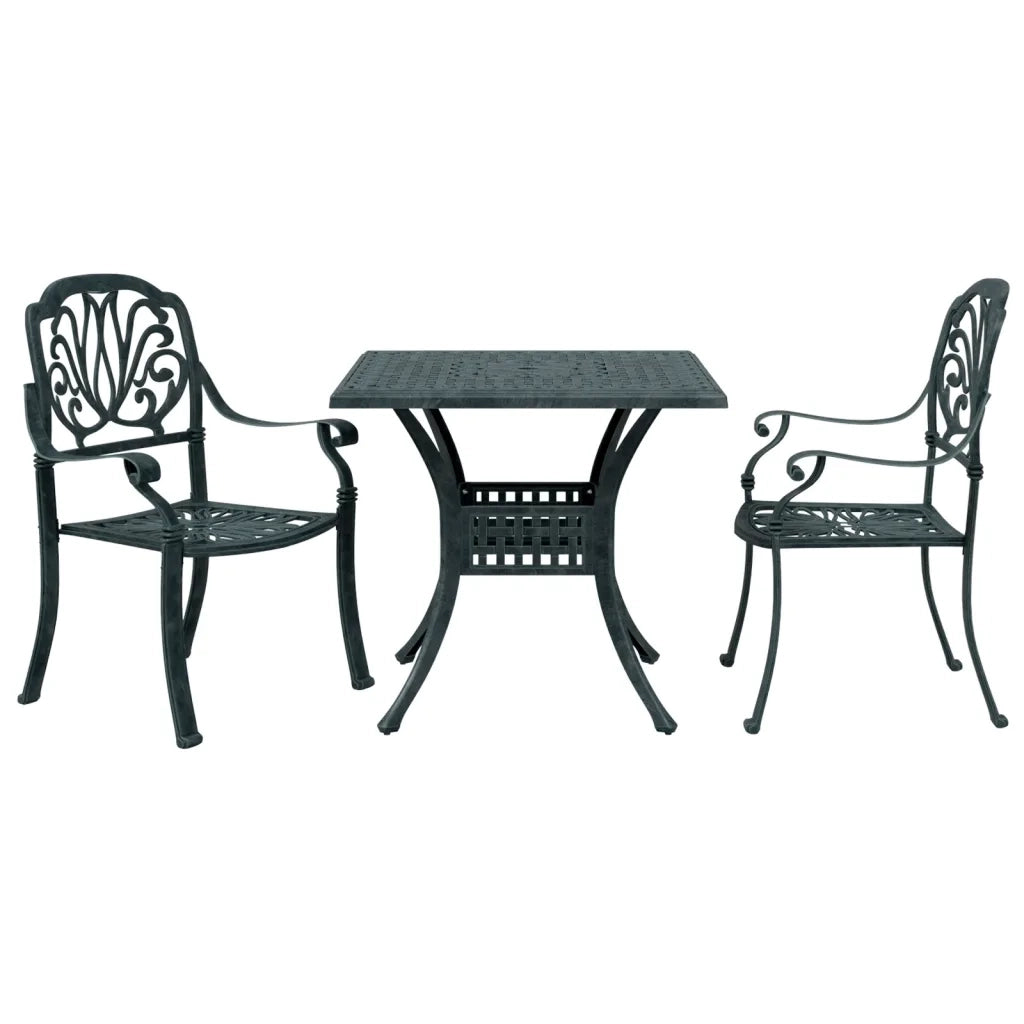 Set da Bistrò 3 pz Verde in Alluminio Pressofuso 3216340
