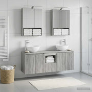Set di Armadi da Bagno 5 pcs Sonoma grigio 50 x 14,5 x 70 cm 3406364