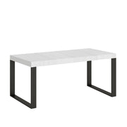 Tavolo allungabile 90x90/246 cm Tecno Premium telaio Antracite - Bianco Frassino