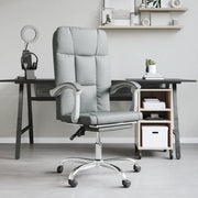 Sedia da Ufficio Reclinabile Grigio Scuro in Tessuto 349638