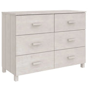 Credenza buffet cassettiera mobile contenitore organizer cucina soggiorno soggiorno 113 x 40 x 80 cm legno massello di pino bianco 02_0035771